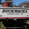 Transom lettering on a lobster boat